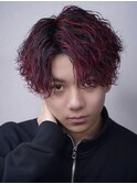 波巻きツイスパ　ハイライト　福岡メンズパーマ