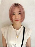 【paaq田中智大】顔まわりレイヤーボブ×ペールピンク
