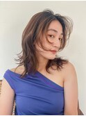 ミディアムレイヤースタイル