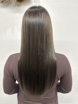 リベストバイジェービー 稲毛(li best. byjb) デザインカラー/レイヤーカット/ウェットヘア/オリーブベージュ