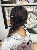 サイド編みおろし浴衣ヘア