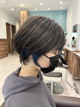 アッシュ 豊田店(Ash) 【担当：高下】王道ひし形ショート×イヤリングカラー