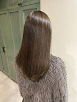 ヘアサロン ナノ(hair salon nano)&nbsp;セミロング/ナチュラルハイライト/オリーブグレージュ/3Dカラー