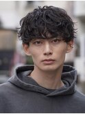 銀座ツイストパーマ緩めツイストスパイラルパーマセンターパート