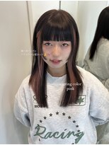 ビューブルー 亀戸錦糸町(VIEW BLUE) 美髪カールシアーカラーピンクブラウンエアリーロングセミディ