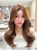 韓国ヘア　透明感カラー　2wayバング &nbsp;レイヤーカット &nbsp;&nbsp;顔周り