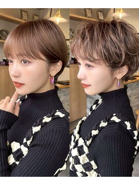 サンドパールス 仙台店(sand PALCE) 髪質改善/大人ガーリー/似合わせカット/ショートボブ前髪/仙台