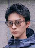原宿メンズパーマルーズショートアクティブショートツイスパ緩め