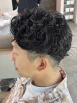 ブルニール 中崎町(BLEUNIR) シャドウパーマ スパイラルパーマ アップバング