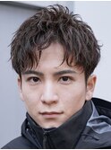 調布ルーズショートニュアンスパーマツイスパセンターパート緩め