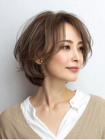 Heart's美人設計と白髪ぼかし専門店 青山表参道店 脱白髪染め/ショートヘア【ハーツ】&nbsp;白髪ぼかし脱白髪染め似合わせショートボブ40代50代60代