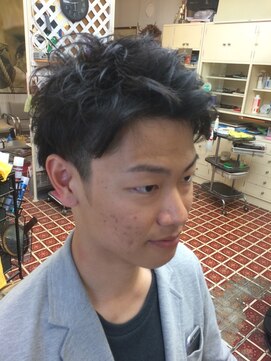 理容 うめむら ランダム束感ショート