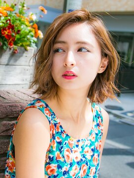 リリアン 青山(relian) パーマがかわいいボブスタイル