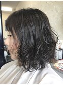 ミディアムグラデーションパーマ