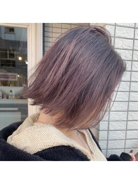 ヘアサロン エム 川越店(HAIR SALON M) ハイライトグラデーションベリーピンクボブ