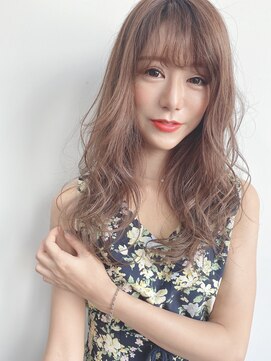 ルービック 梅田茶屋町(Rubik) 小顔無造作カール×ミルクティーベージュ