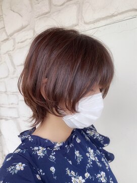 イロヘア アンジョウ(ilo.hair anjo) ショートウルフ×ピンクブラウン