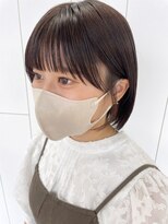 アイティーバイアルバム 藤沢店(IT by ALBUM)&nbsp;ぱっつん前髪顔まわりカット_チョコレートプリカール_ba405011