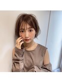 [代々木]ナチュラルピンクスイートAラインの甘辛ショートボブ