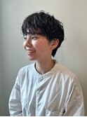 マッシュショート×ワンカールパーマ