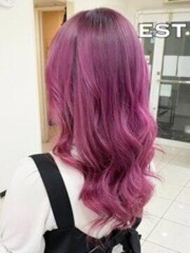 エスト 大阪梅田(EST) レミー100%/53cm☆シールエクステ60枚+ブリーチカラー