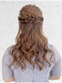 結婚式お呼ばれ ハーフアップ ヘアセット 【mt___213r】