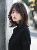 ☆ダークパープルナチュラルショートミルクブラウン髪質改善ボブ