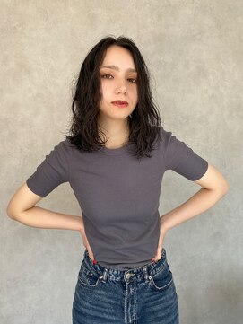 シーム 天神大名店(SEAM) ミディアムレイヤー×パーマ