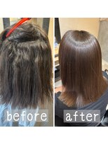 グロス(gloss)&nbsp;【箕面豊中池田】髪質改善縮毛矯正ビフォーアフター【箕面駅】