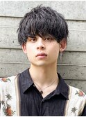 黒髪マッシュナチュラルマッシュメンズヘア韓国ツーブロック