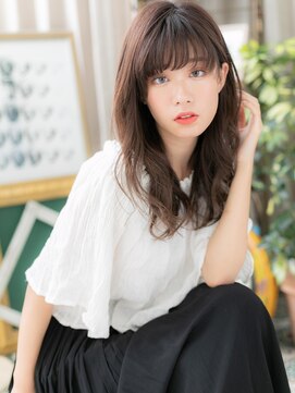 カバーヘア ブリス 志木南口駅前店(COVER HAIR bliss) 抜け感斜めバング韓国風巻きニュアンスパーマh4志木20代30代40代