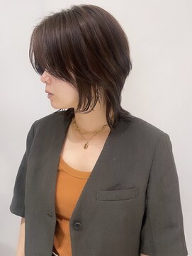 ブランロール 中目黒店(Blanl'or) イメチェンピンクベージュアンブレラカラー前髪クールショート