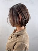 ショートミディアムおくれ毛韓国ヘア顔周りレイヤー_ba552883