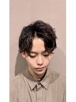 リット(lit.)&nbsp;シャドウパーマ　前髪上げver ツーブロック　アップバング