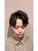 シャドウパーマ 前髪上げver ツーブロック アップバング