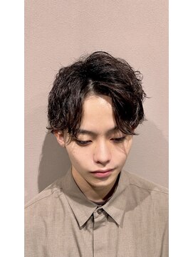 リット(lit.) シャドウパーマ 前髪上げver ツーブロック アップバング