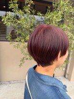 スーリール 春日千歳町店(Sourire)&nbsp;ショートスタイル　ボルドーカラー