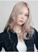 渋谷ブリーチダブルカラーホワイトブロンドカラーレイヤーカット