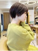 オリーブグレー/ショート/前髪/レイヤー/髪質改善/縮毛矯正/柏