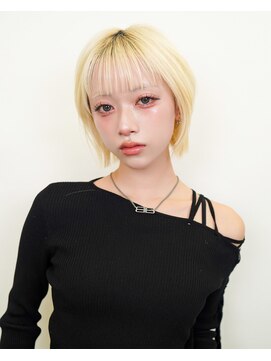 ラフィス ヘアー ティーダ 沖縄店(La fith hair tida) 【La fith】ショートボブ×ブリーチ×ハイトーン
