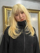 ジーナ 赤羽(XENA)&nbsp;ミルクティーブロンド/ワンホンレイヤー/顔型別ヘアスタイル特集