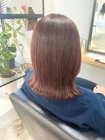 スリー(Three)&nbsp;【Three/萩原/高城/牧】艶感ピンクブラウン/切りっぱなしボブ