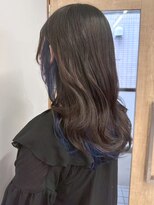 ミュラ(mulah)&nbsp;インナーカラーネイビーブルー＊艶髪透明感カラーグレージュ