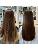 ハイトーン毛に髪質改善ストレート【酸性ストレート】