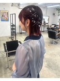 お呼ばれアレンジ7.20ナチュラルショート