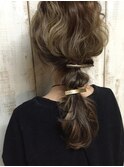 〔ange maco〕3Dカラー×なみ巻き×バレッタ