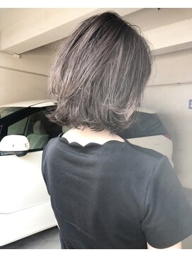 ヘアーアンドアトリエ マール(Hair&Atelier Marl) 【Marl】ハイライト入りグレージュカラーの無造作ボブ♪