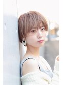 人気のマニッシュショート◎ ベージュカラー 小顔 マッシュ