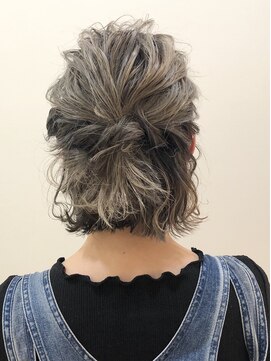 ラボー ノースプラザ店(LA'BO) 【LA'BO三浦】ボブウェーブハーフアップ