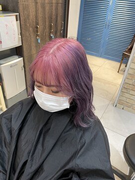 アジールヘア 池袋東口店(agir hair) デザインカラー　サクラピンク　ペールラベンダー池袋池袋東口